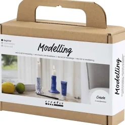 Creativ Company - Mini DIY Kit Modellering, ultra marine, Lysestage, 1 pk.