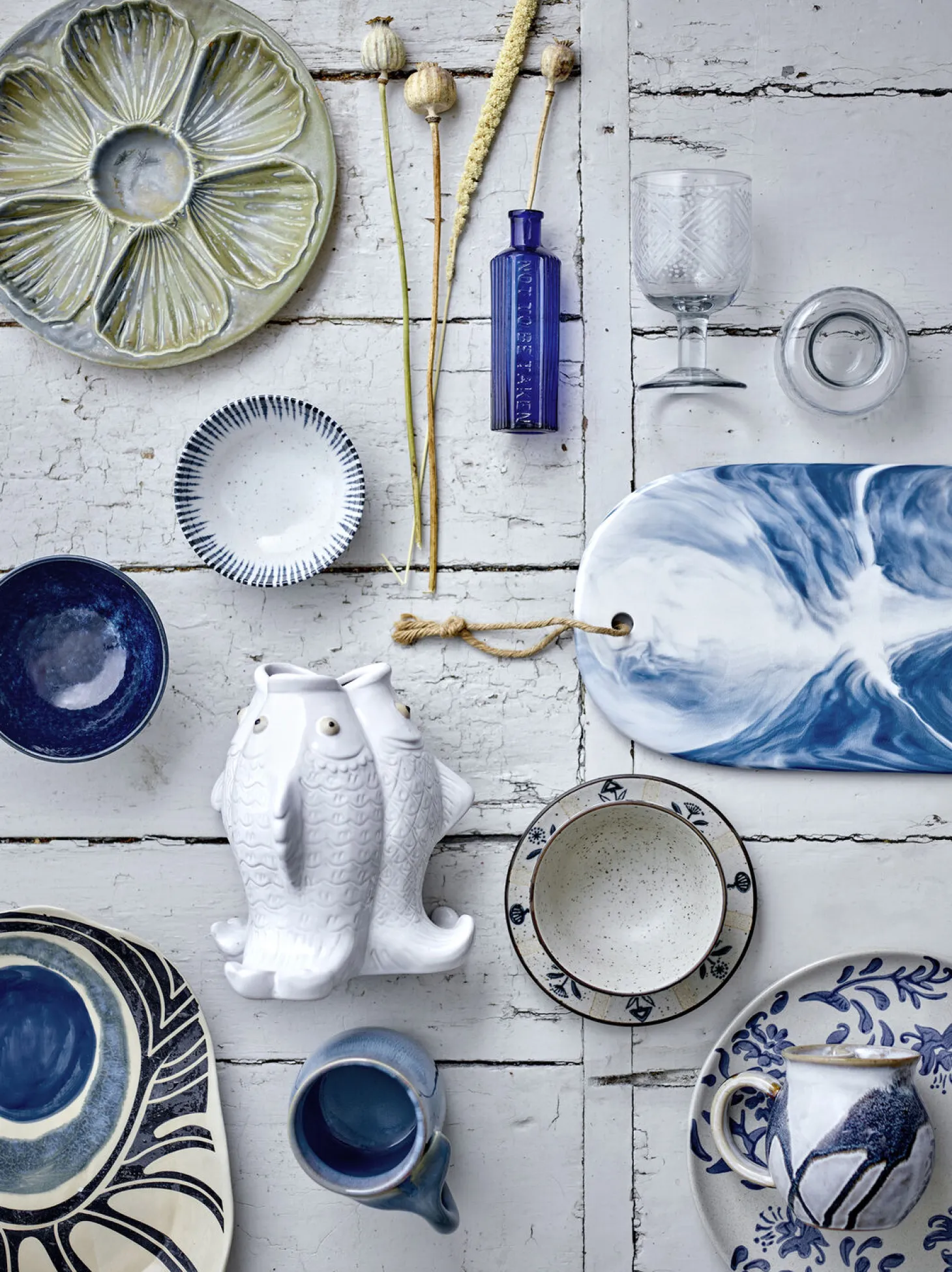 Creative Collection - Fili Vase, Hvid, Stentøj