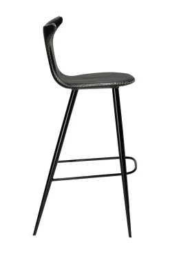 DAN-FORM - DOLPHIN Barstol - Vintage sort kunstlæder