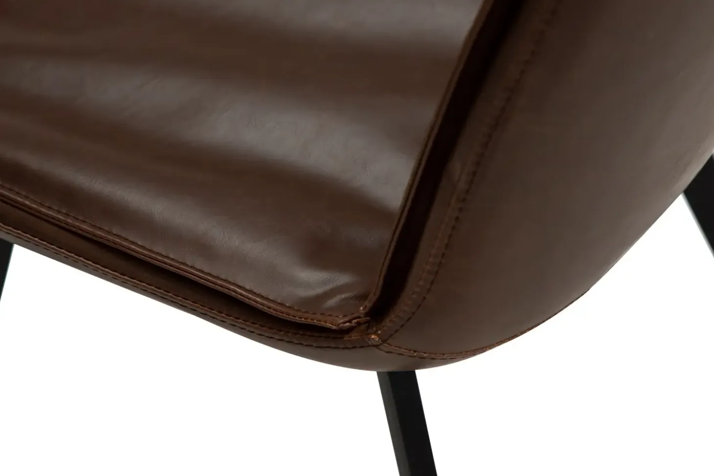 DAN-FORM - FIERCE Stol - Vintage cocoa kunstlæder