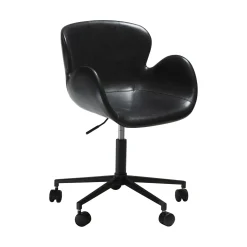DAN-FORM - GAIA Office Stol - Vintage sort kunstlæder