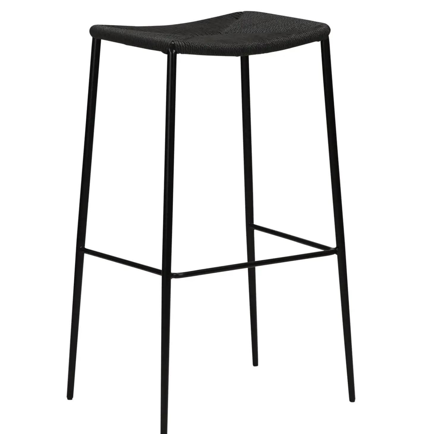 DAN-FORM - STILETTO Barstol - Sort papirsnor