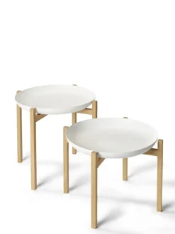 Design House Stockholm - Lille Bord - Tablo - Hvid/eg - Lav