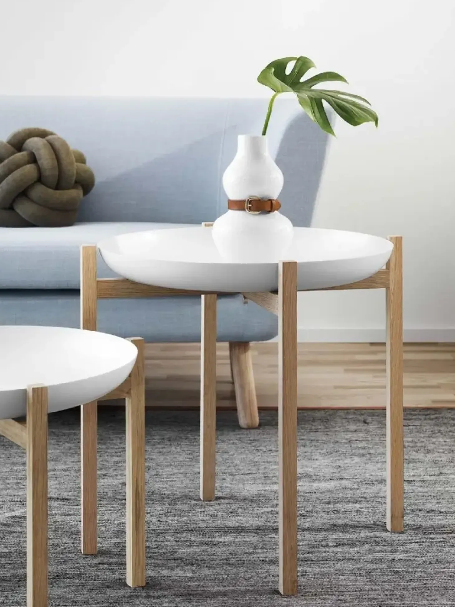 Design House Stockholm - Lille Bord - Tablo - Hvid/eg - Lav
