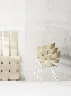 Design House Stockholm stol - Wick stol i ask sæde/hvide ben