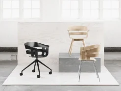 Design House Stockholm stol - Wick stol i sort ask sæde/sort ask ben