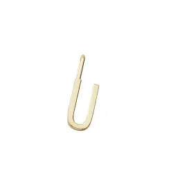 Design Letters - Bogstav vedhæng H10 - "U" - Forgyldt guld