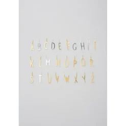 Design Letters - Bogstav vedhæng - "Z" - Forgyldt guld mat