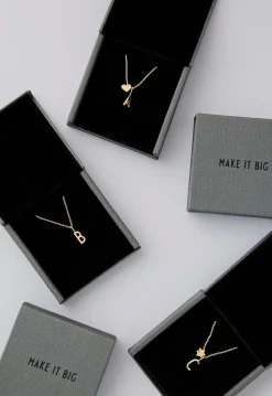 Design Letters - Bogstav vedhæng H10 - "X" - Forgyldt guld