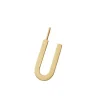 Design Letters - Bogstav vedhæng - "U" - Forgyldt guld mat