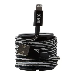 Design Letters - IPhone oplader kabel - "P" - Sort/Hvid