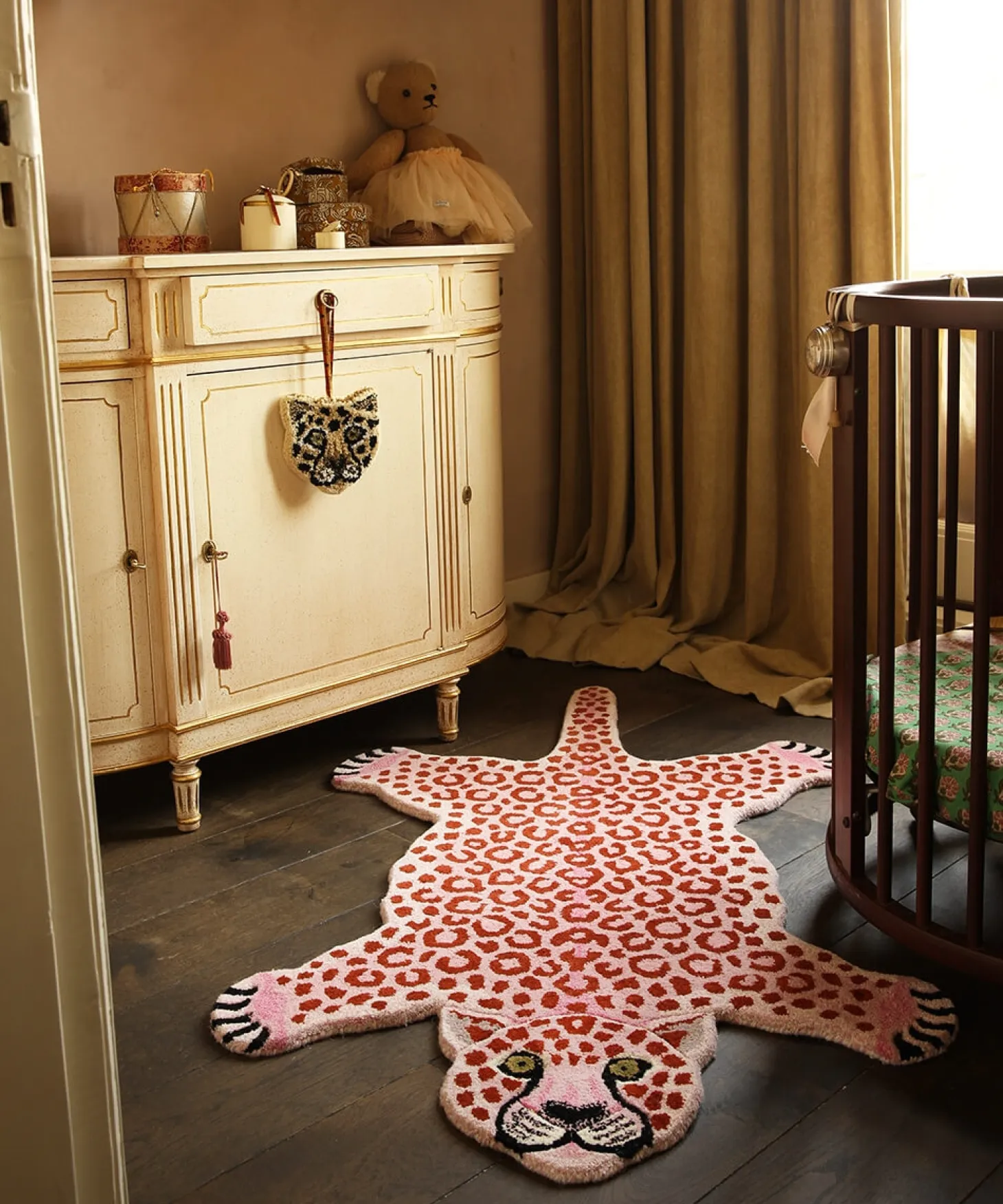 Doing Goods - Pink Leopard Gulvtæppe - Large - 150x88x2 cm