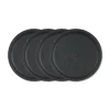 DutchDeluxes - Coaster set of 4 - Glasbrik - Sort læder