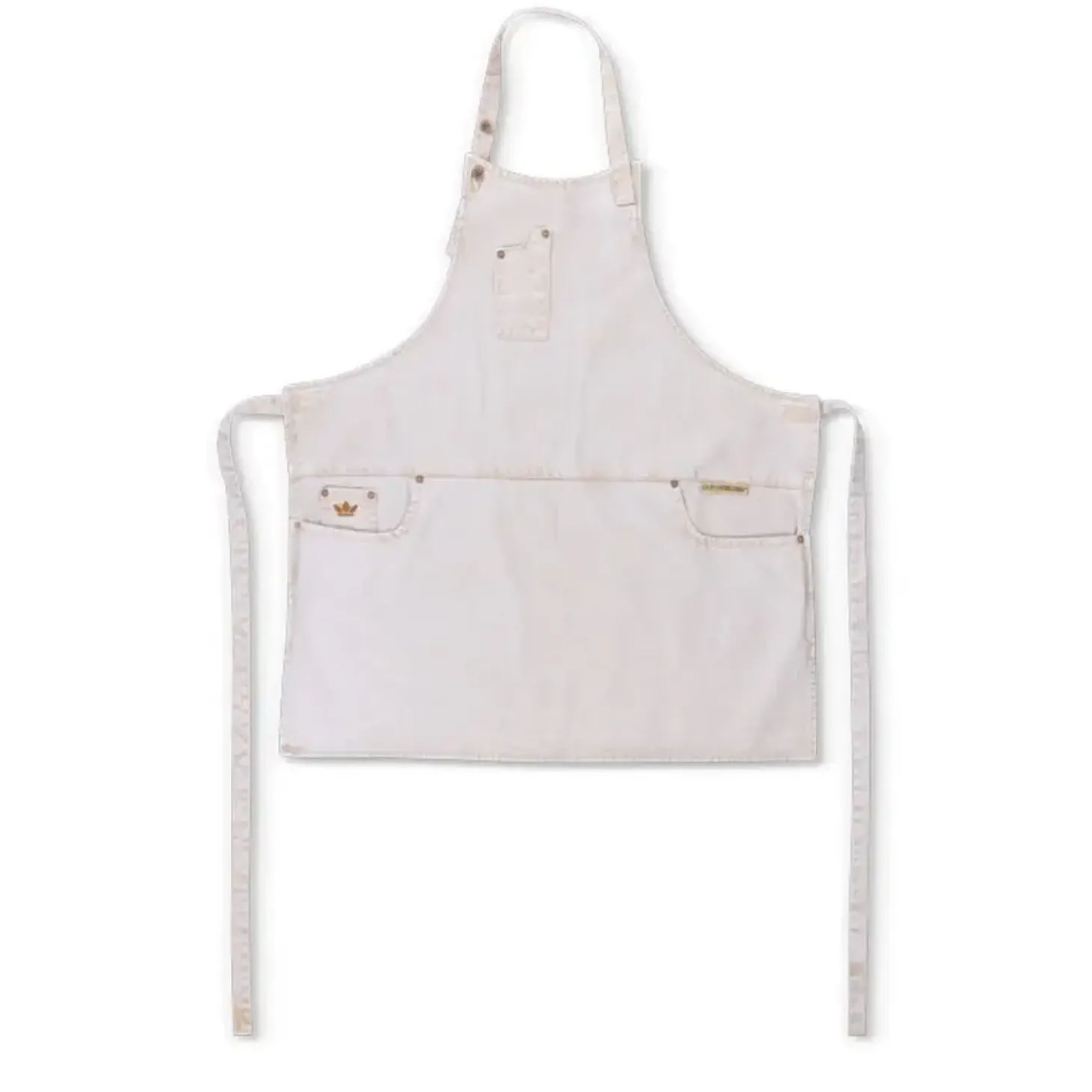 DutchDeluxes - Five Pockets Forklæde - Slim Fit - Goldish White Denim