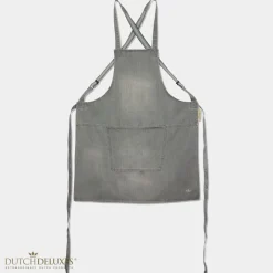 DutchDeluxes - Forklæde - Suspender Style - Grå Denim