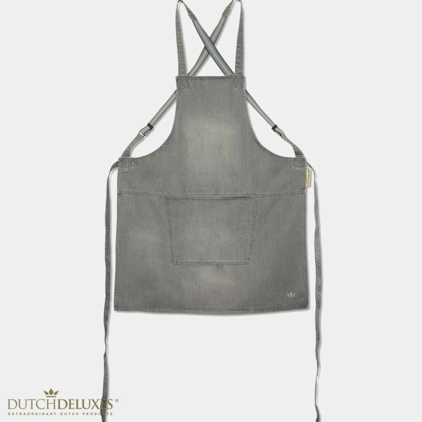 DutchDeluxes - Forklæde - Suspender Style - Grå Denim