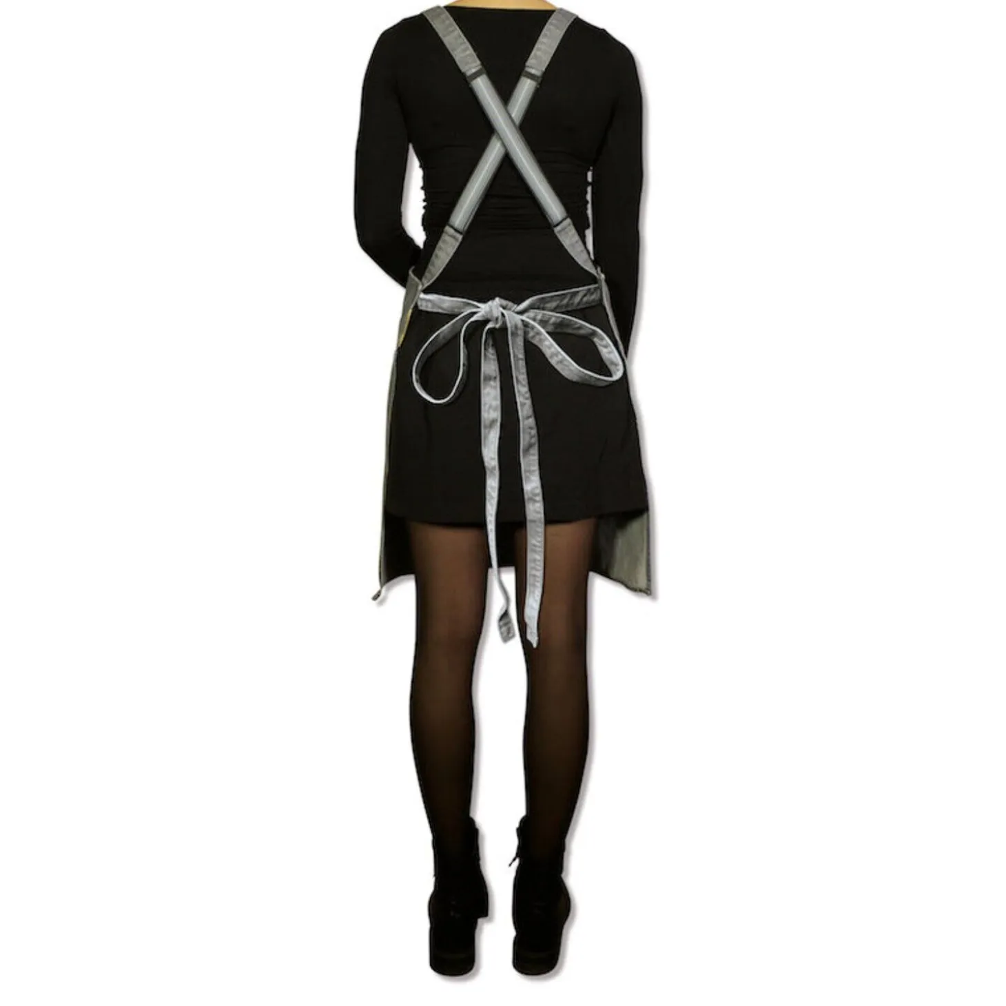 DutchDeluxes - Forklæde - Suspender Style - Grå Denim