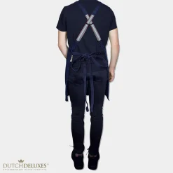 DutchDeluxes - Forklæde - Suspender Style - Denim Blue