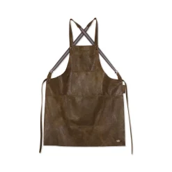 DutchDeluxes - Forklæde - Suspender Style - Vintage Brun Læder