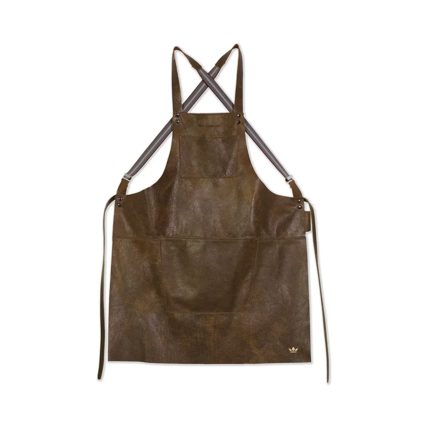 DutchDeluxes - Forklæde - Suspender Style - Vintage Brun Læder