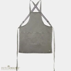 DutchDeluxes - Forklæde - Suspender Style - Denim Grå-Grøn