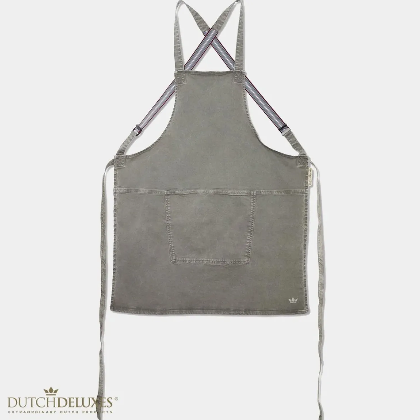 DutchDeluxes - Forklæde - Suspender Style - Denim Grå-Grøn