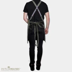 DutchDeluxes - Forklæde - Suspender Style - Denim Grå-Grøn