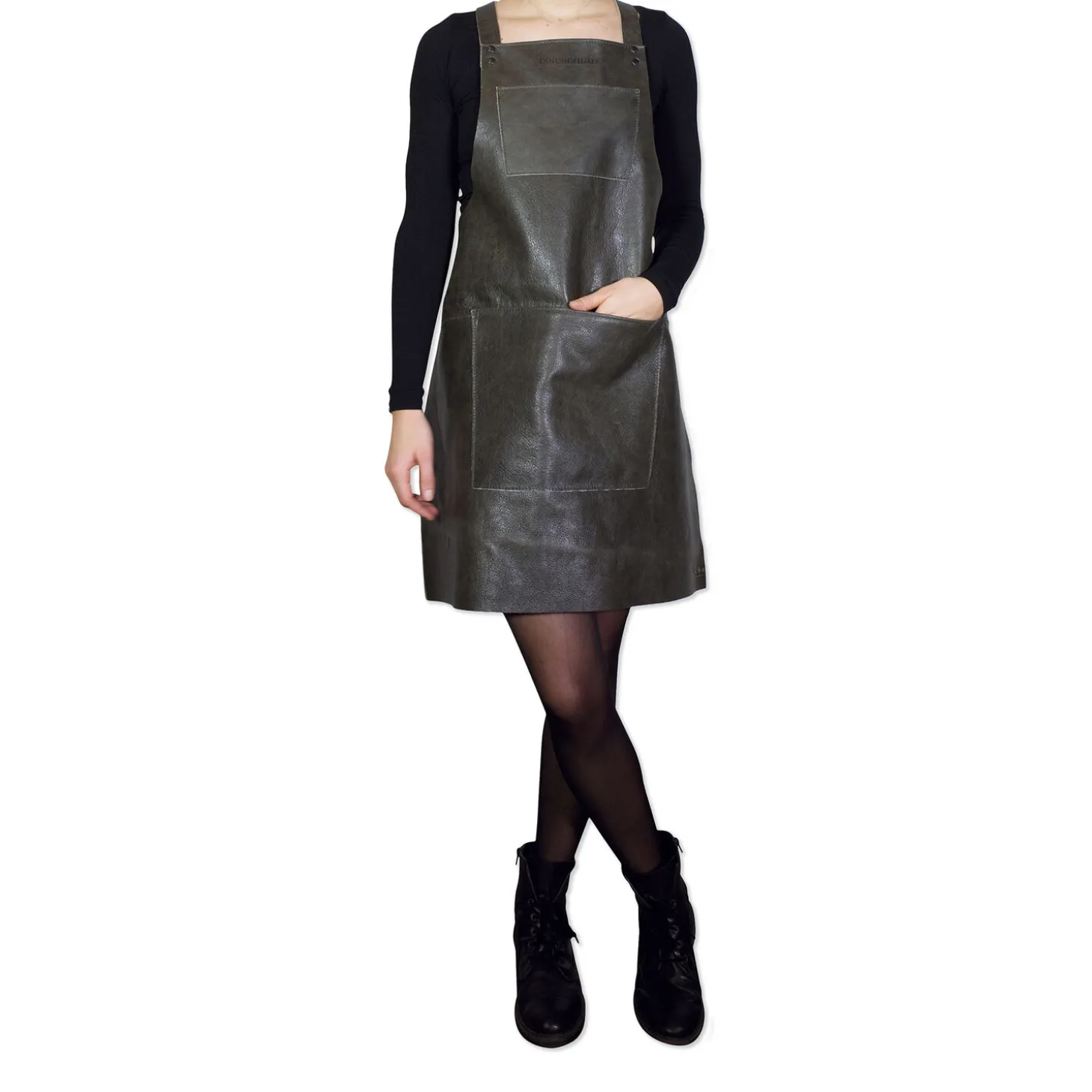 DutchDeluxes - Forklæde - Suspender Style - Vintage Grå