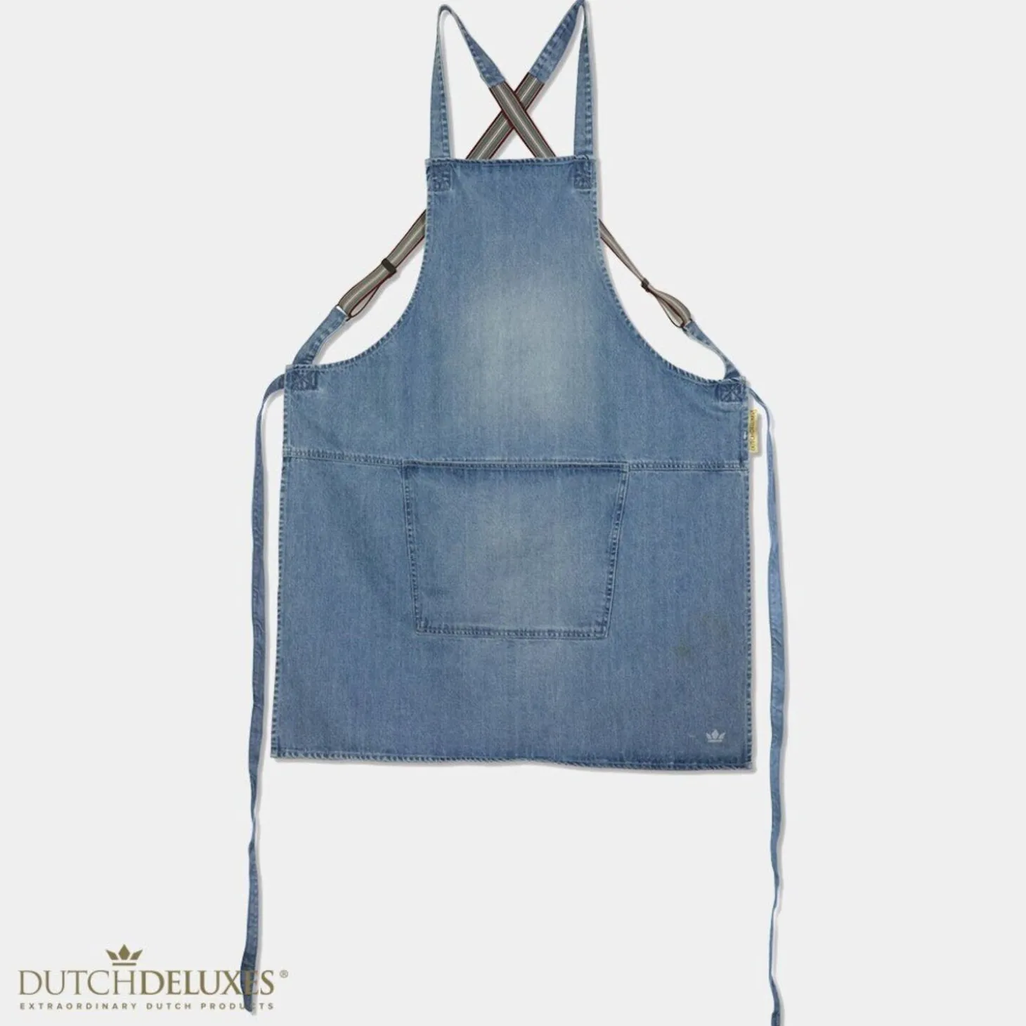 DutchDeluxes - Forklæde - Suspender Style - Denim lys blå