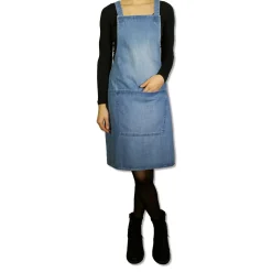 DutchDeluxes - Forklæde - Suspender Style - Denim lys blå