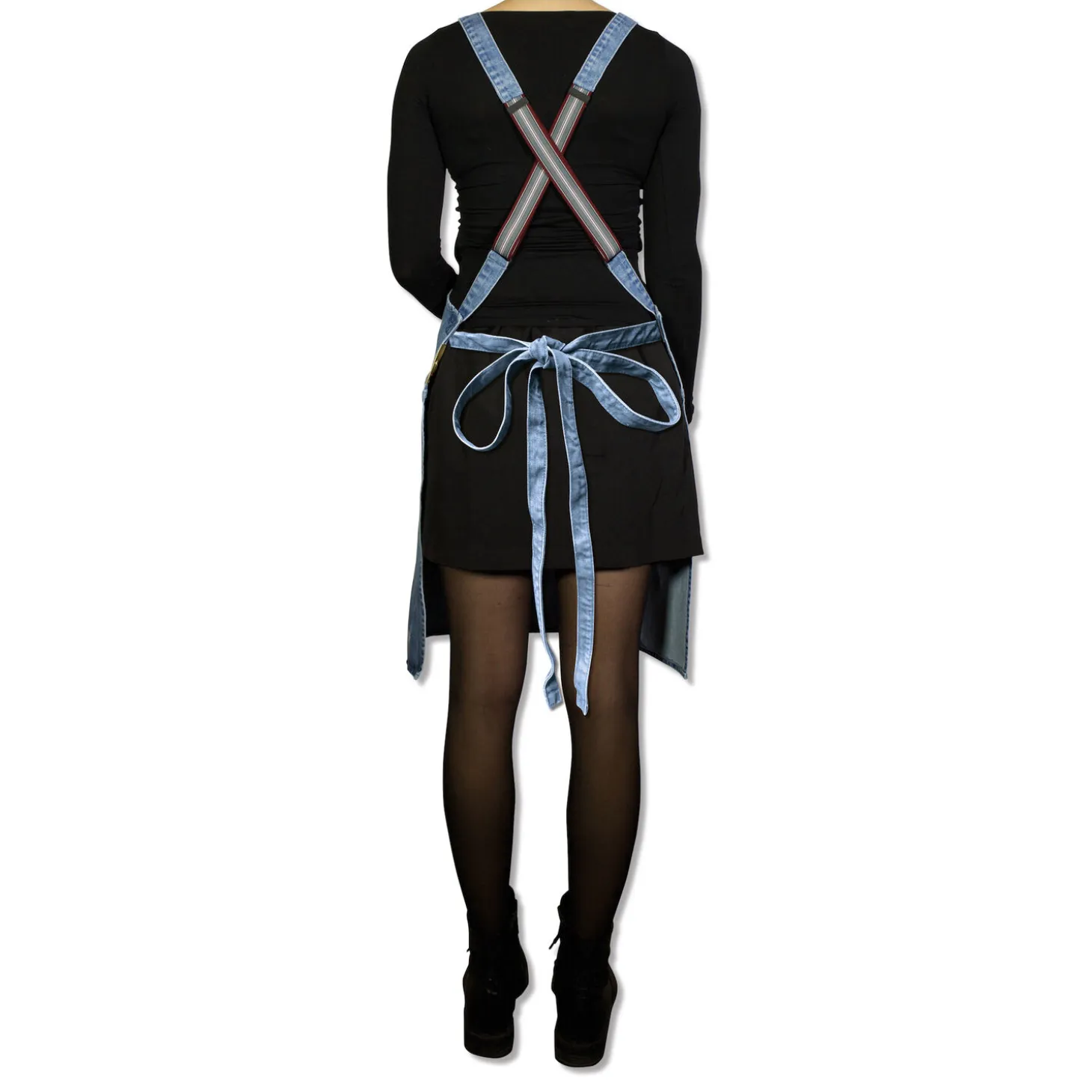 DutchDeluxes - Forklæde - Suspender Style - Denim lys blå