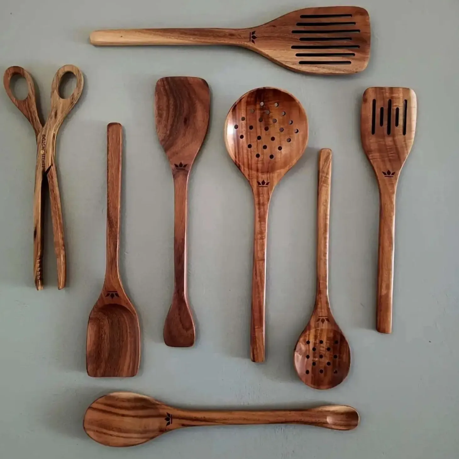 DutchDeluxes - Køkkensæt - Wooden Utensil Set - 8 stk.