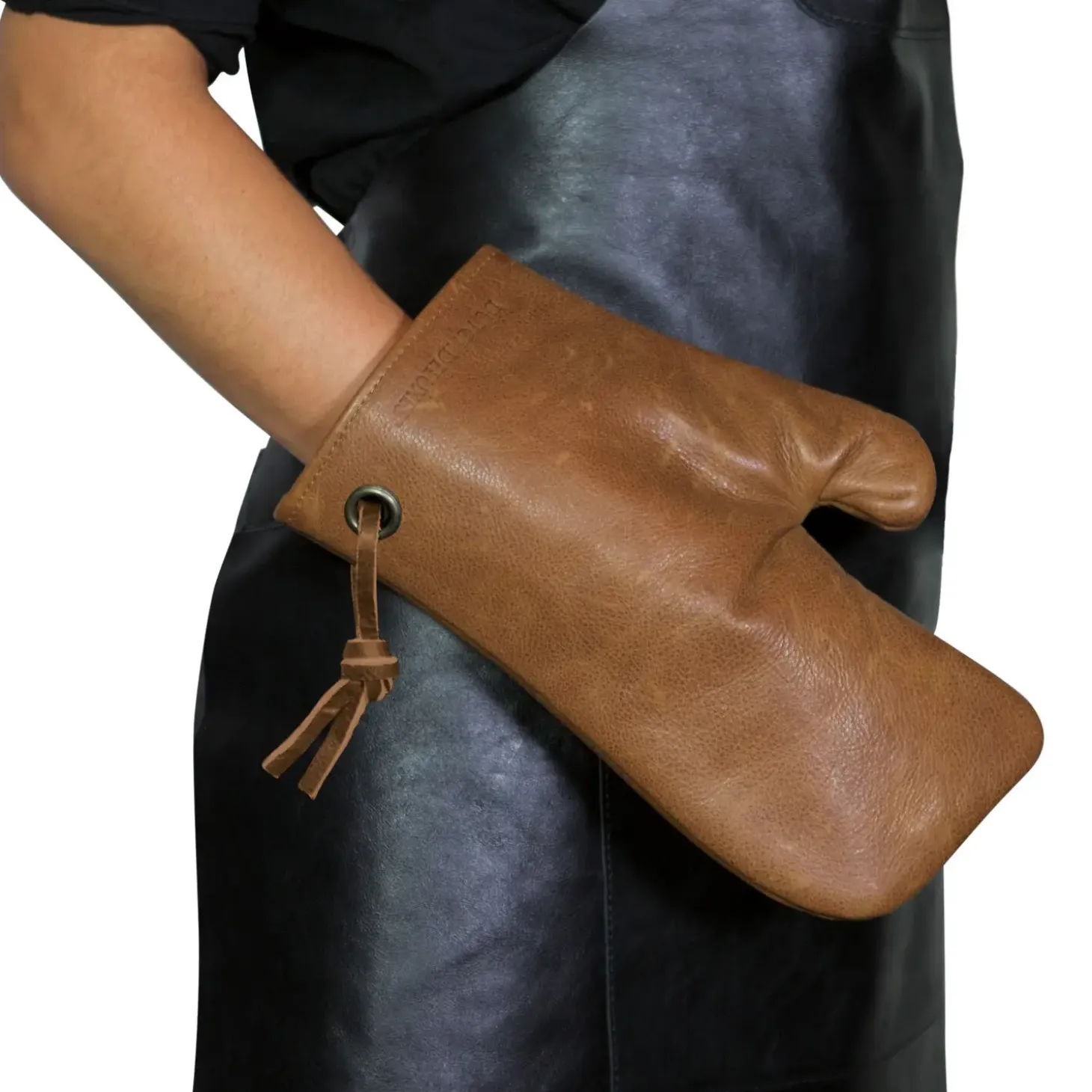DutchDeluxes - Ovn Handske - Oven Glove - Vintage Cognac Læder