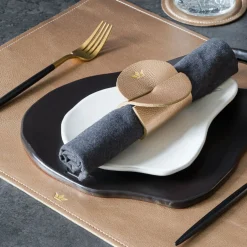 DutchDeluxes - Placemat - Dækkeserviet - Pearly Rose læder