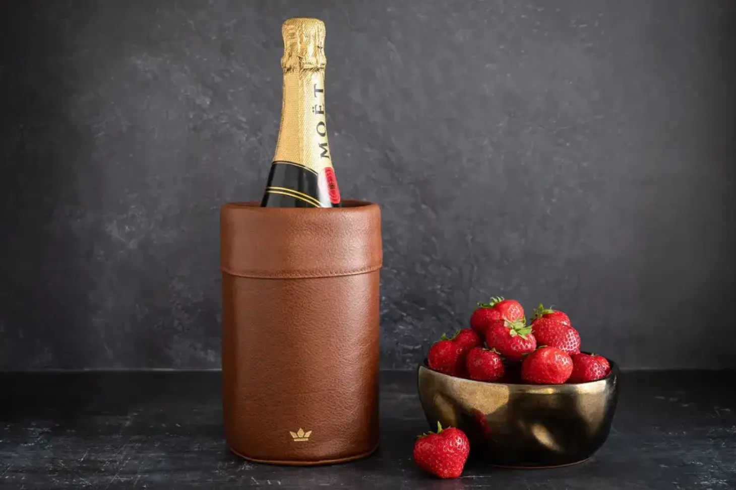 DutchDeluxes - Vinkøler - Wine cooler - Vintage Cognac Læder