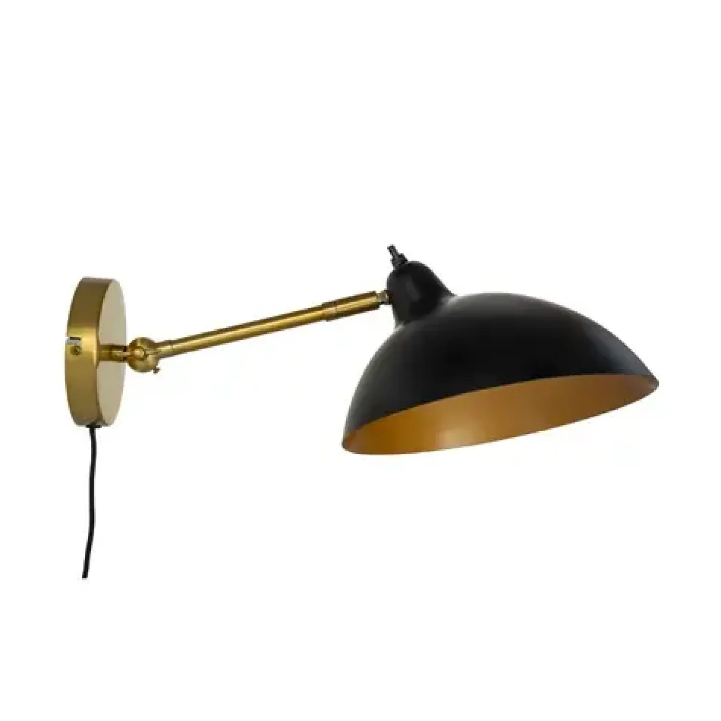 Dyberg Larsen - Væglampe - Futura Antik, Sort og messing, Ø: 26 cm
