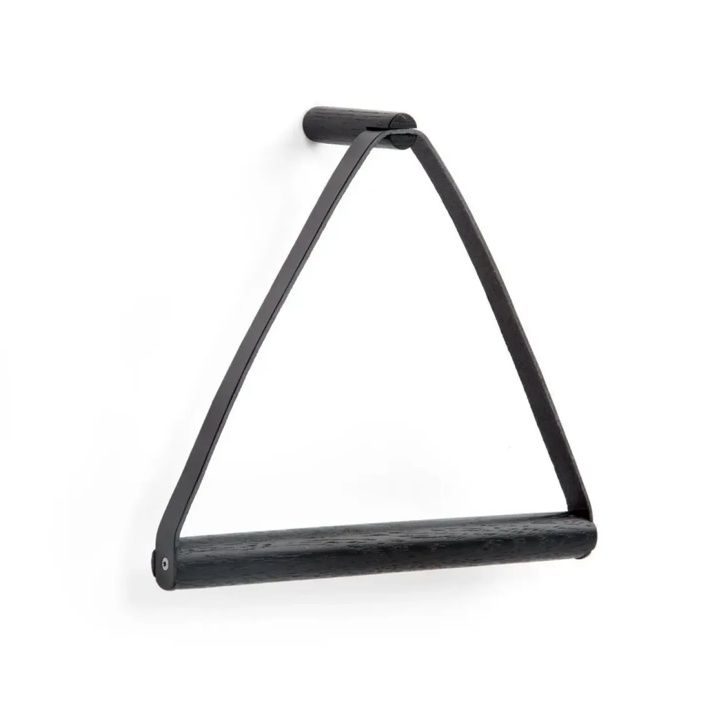 Ekta Living - Håndklædeholder - Towel hanger - Eg/Læder - Sort