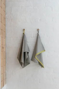 Ekta Living - Viskestykker - 2 stk. - Grey/Yellow