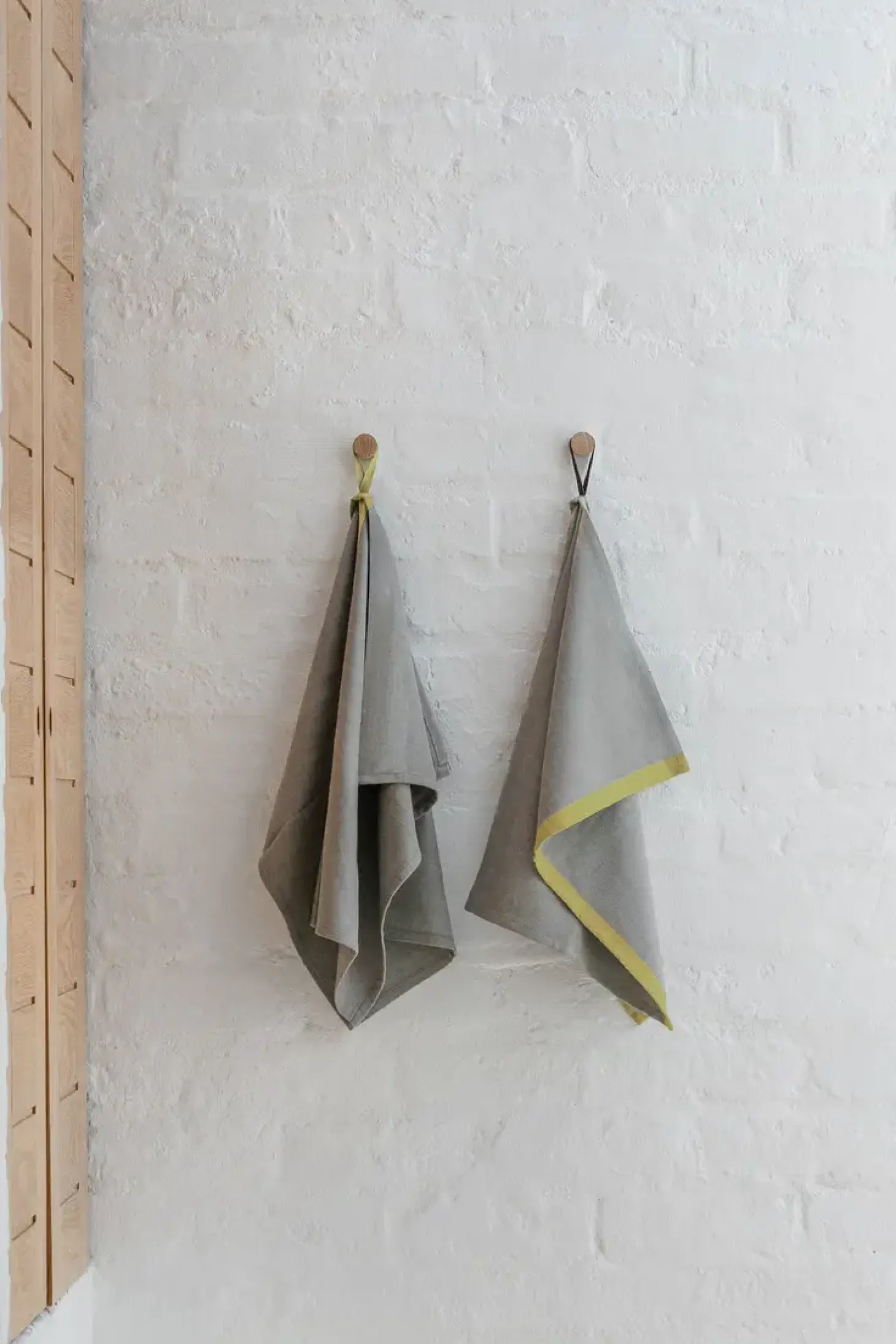 Ekta Living - Viskestykker - 2 stk. - Grey/Yellow