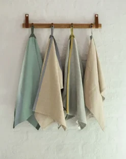 Ekta Living - Viskestykker - 2 stk. - Grey/Yellow