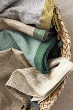 Ekta Living - Viskestykker - 2 stk. - Grey/Yellow