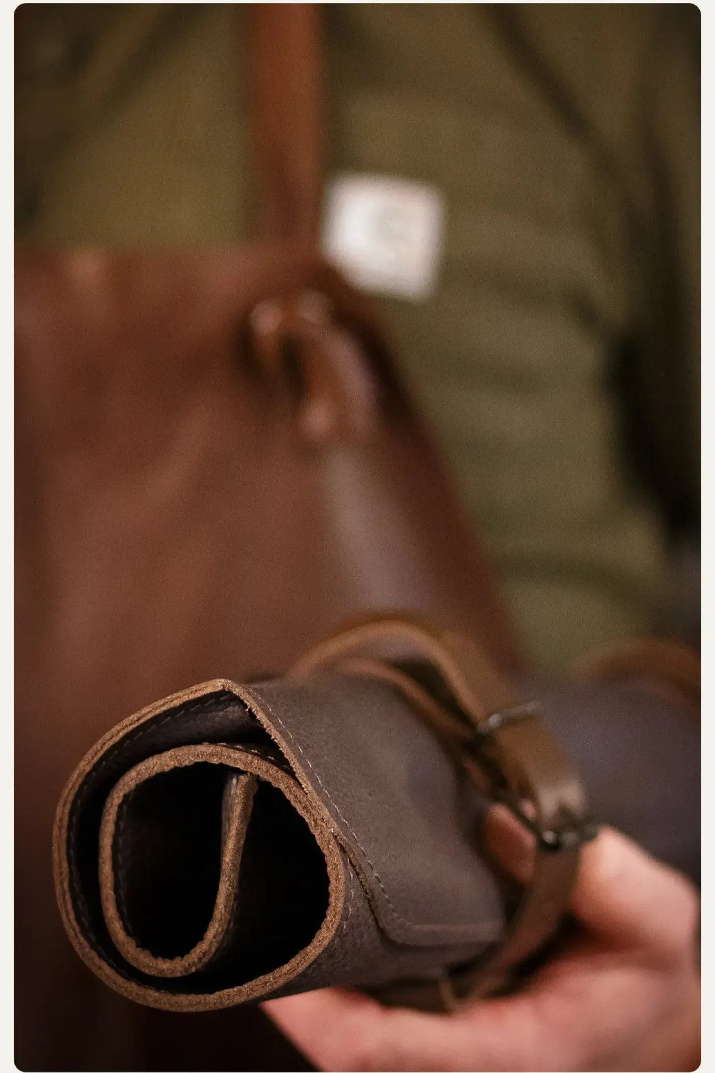 Endeavour - Knivmappe i læder - 5 Lommer - Mørkebrun
