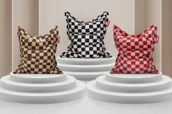 Fatboy - Original Slim Teddy Chess sækkestol - Sort ternet