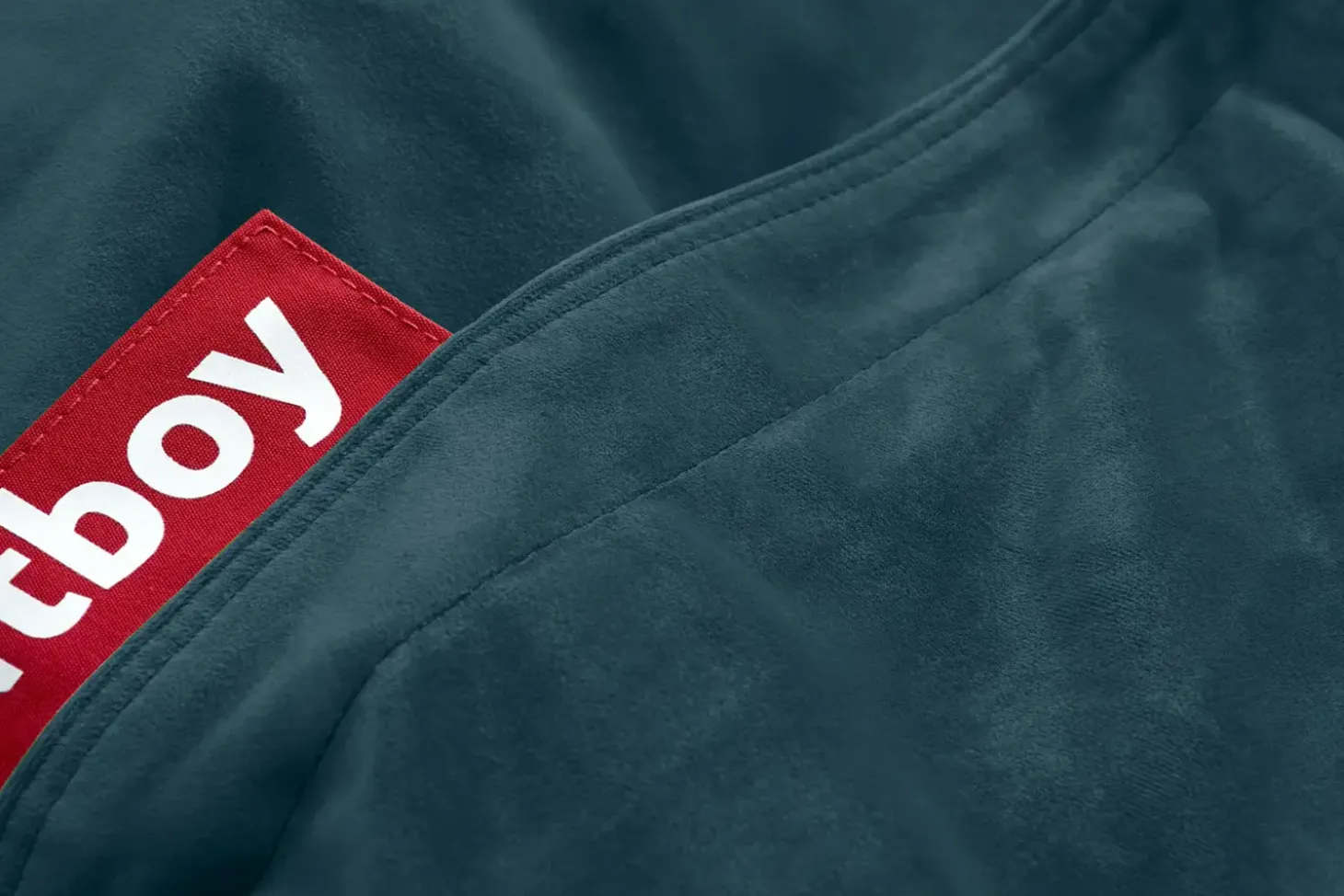 Fatboy - Original Slim Velvet Sækkestol (Recycled) - Petrol - Blågrøn