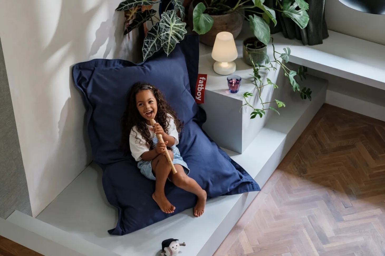 Fatboy - Sækkestol - Junior Canvas Recycled - Crown Blue