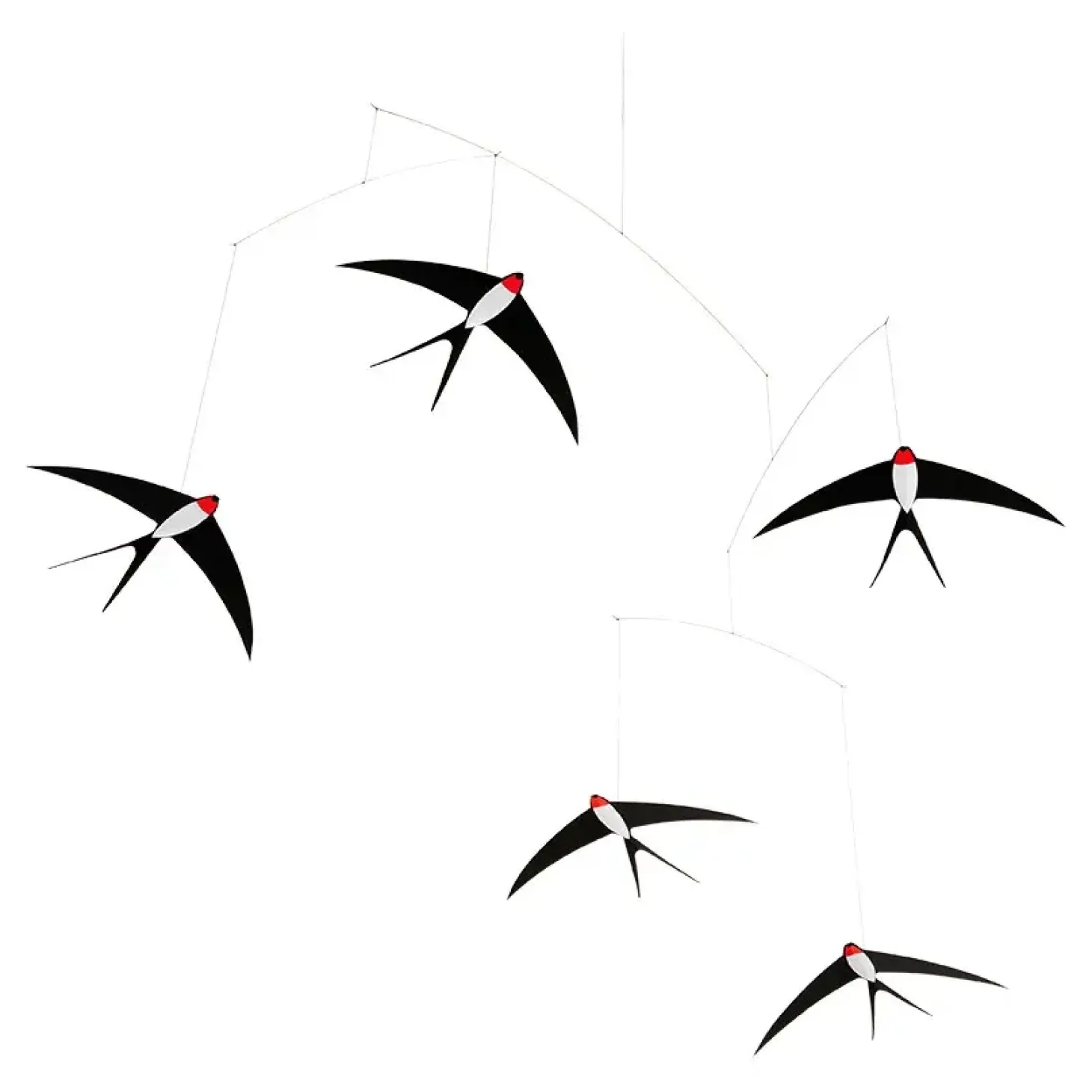Flensted hanging art - Svale mobile 5 - (5 svaler)