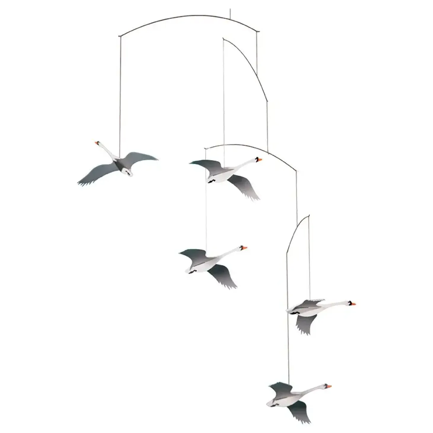 Flensted hanging art Uro - Nordens svaner mobile - 54x48 cm