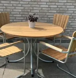 Friis Furniture - Teaktræsbord - Læsø - Ø110 cm - 2. sortering