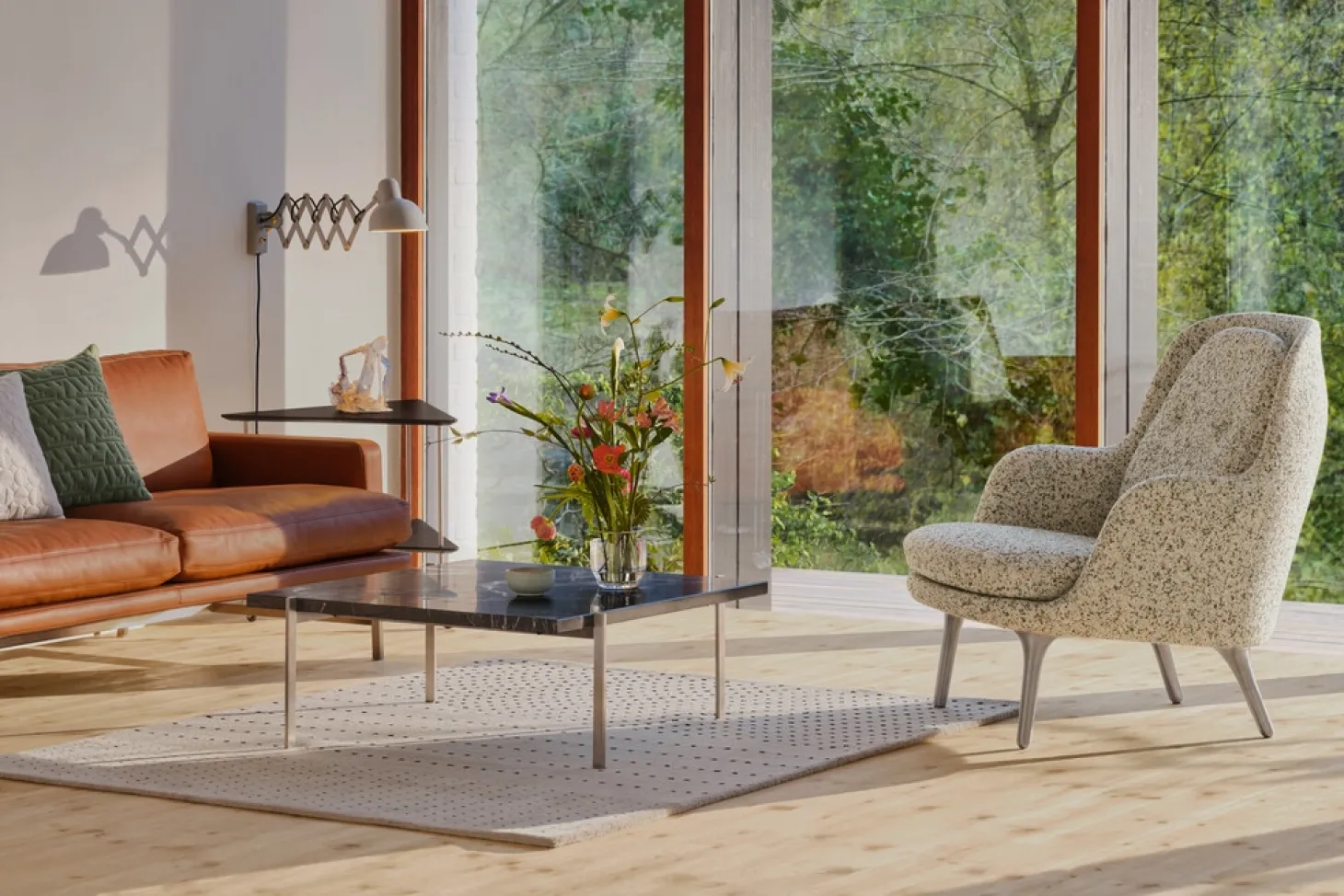 Fritz Hansen - Aj Trolley - Barvogn/rullebord/sidebord - Valnød