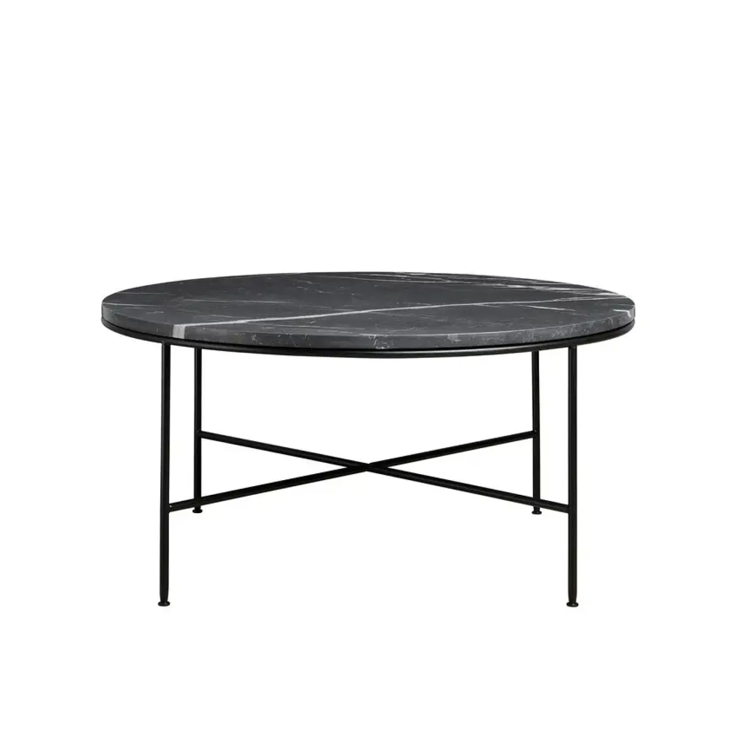 Fritz Hansen - Coffee Table - Planner - Charcoal Marmor - Ø80 cm